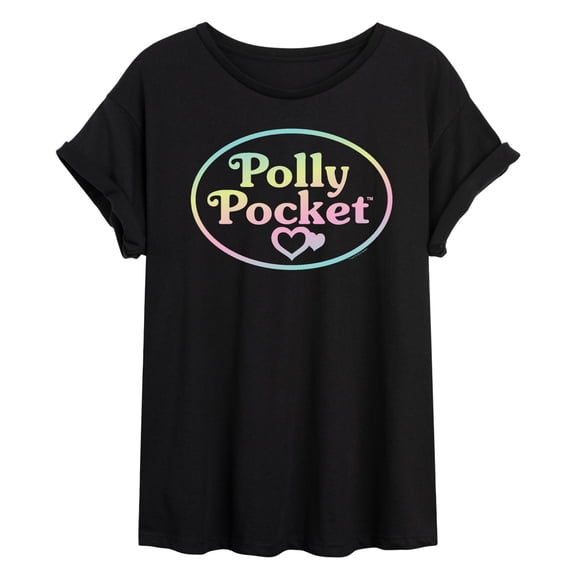 Polly Pocket - Polly Pocket Ombre Logo - Women's Oversized Graphic T-Shirt