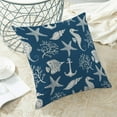 thumbnail image 4 of Coastal Pillow Covers 18x18 Set of 2, Blue Ocean Themed Beach Fish Seashell Throw Pillow Covers Nautical Coral Starfish Cushion Case Summer Home Decor for Couch Sofa Outdoor, 4 of 6