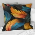 thumbnail image 2 of Designart "Avian Grace In Orange And Teal I" Animal Print Printed Throw Pillow, 2 of 5