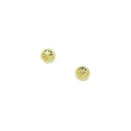 Jewelryweb Diamond Cut Ball Earrings