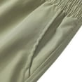 thumbnail image 5 of Coorders George Summer Lightweight Drawstring Cargo Shorts with Pockets, Mens Shorts Clearance, Army Green, L, 5 of 6