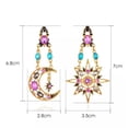 thumbnail image 2 of QQTDFG Jewelry Sun and Moon Earrings Alloy Asymmetric Earrings Women-default, 2 of 9