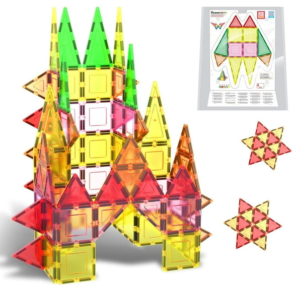 Juego de bloques de construcción de azulejos magnéticos PicassoTiles PB12 Kids 3+