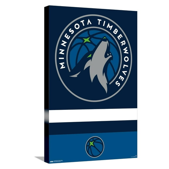 NBA Minnesota Timberwolves - Logo 20 Canvas Wall Poster, 14.725" x 22.375"