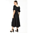 thumbnail image 3 of Vestido escote cruzado Roman Fashion /Juvenil, 1061 (Negro) negro M, 3 of 6