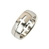 8mm Cross Cut-Out 316L Surgical Stainless Steel Ring