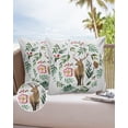 thumbnail image 6 of Pack of 2 Outdoor Pillow Covers, Pinecone Flower Leaf Wreath Wood Grain Animal Elk Waterproof Square Throw Pillowcase Cushion Decorative Pillow Covers for Couch Patio Tent, 26x26 in, 6 of 6
