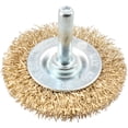 thumbnail image 4 of 12 x 50mm Wide Flat Steel Wire Brush for Drills Brass Coated Rust Paint Remover, 4 of 4
