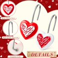 thumbnail image 4 of Ganchos para cortinas de ducha Croblissful en forma de corazón para el Día de San Valentín, 12 unidades, 4 of 6