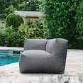 thumbnail image 6 of Evita Outdoor Lounge Furniture , Outdoor Bean Bag Chair,Patio Lounger Comfy Couch, Water-Resistant Olefin Fabric, High-Density Foam Filled Comfy Beach Chairs, Dark Gray, 6 of 8
