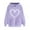 Purple, variant on Erwazi Pullover Hoodies for Women, Valentines Heart Printed Graphic Hoodies for Teen Girls, Long Sleeve Hooded Sweatshirt