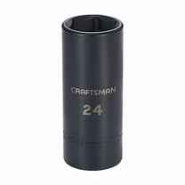 Craftsman Sockets, 1/2" Drive 24mm Metric Deep Imp CMMT16086