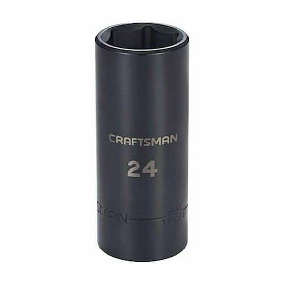 Craftsman Sockets, 1/2" Drive 24mm Metric Deep Imp CMMT16086