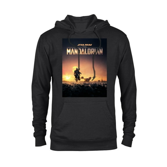 Star Wars The Mandalorian Disney  Series Poster - Pullover Hoodie for Adults - Customized-Black