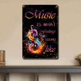 thumbnail image 5 of FABSURE Funny Tin Sign, Musical Note Music Is What Feelings Sound Like Metal Tin Sign Wall Decor for Home Cafe Store Bar Club Yard Garages Gardens 8x12 Inch, 5 of 8
