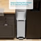 thumbnail image 2 of Home Zone Living Bote de basura de cocina delgado de 12 galones, acero inoxidable, pedal, 45 litros, 2 of 5