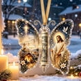thumbnail image 4 of Christmas Cash Gift Butterfly Ornament, Acrylic Money Holder for Rolled Bills, Jesus Nativity Holiday Tree Hanging Decoration for Family Gift Giving, 5.12 x 4.33 Inch, 4 of 7