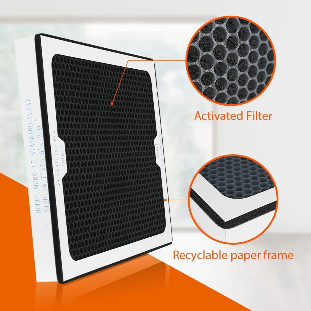 CADPXS HEPA/Activated Carbon Filter Replacement Set for HEPA Shield 550 Air Scrubber (Pack of 3)