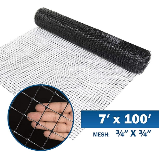 Fencer Wire Deer and Animal Fence Barrier Netting 7 ft. x 100 ft. with ...