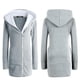 thumbnail image 3 of Chaqueta larga con capucha y cremallera para mujer Outwear, 3 of 4