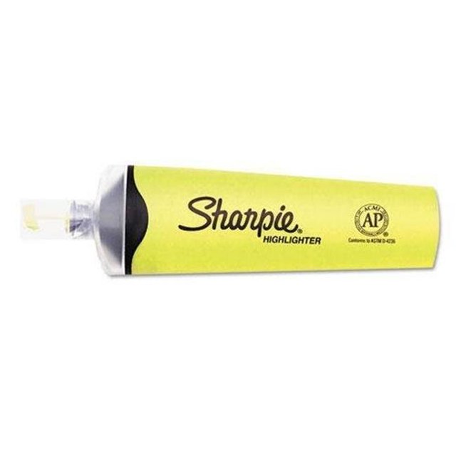 Sanford Clearview Highlighter, Blade Point, Fluorescent Yellow