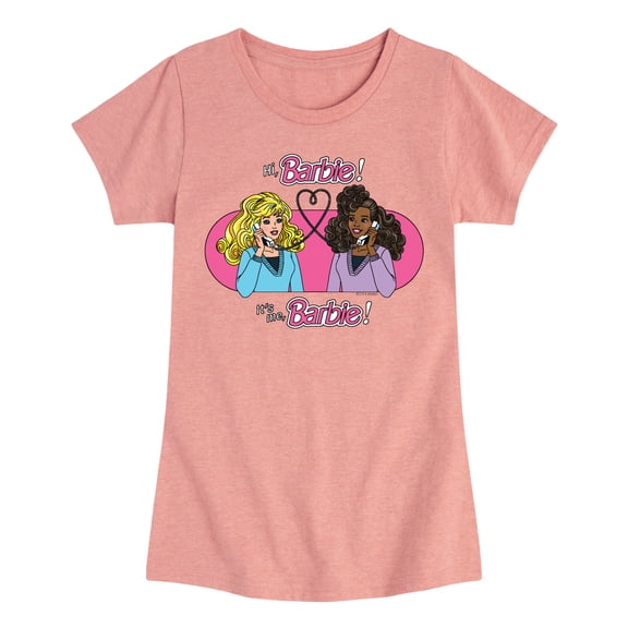 Barbie - Phone Call - Toddler And Youth Girls Fitted Short Sleeve Graphic T-Shirt