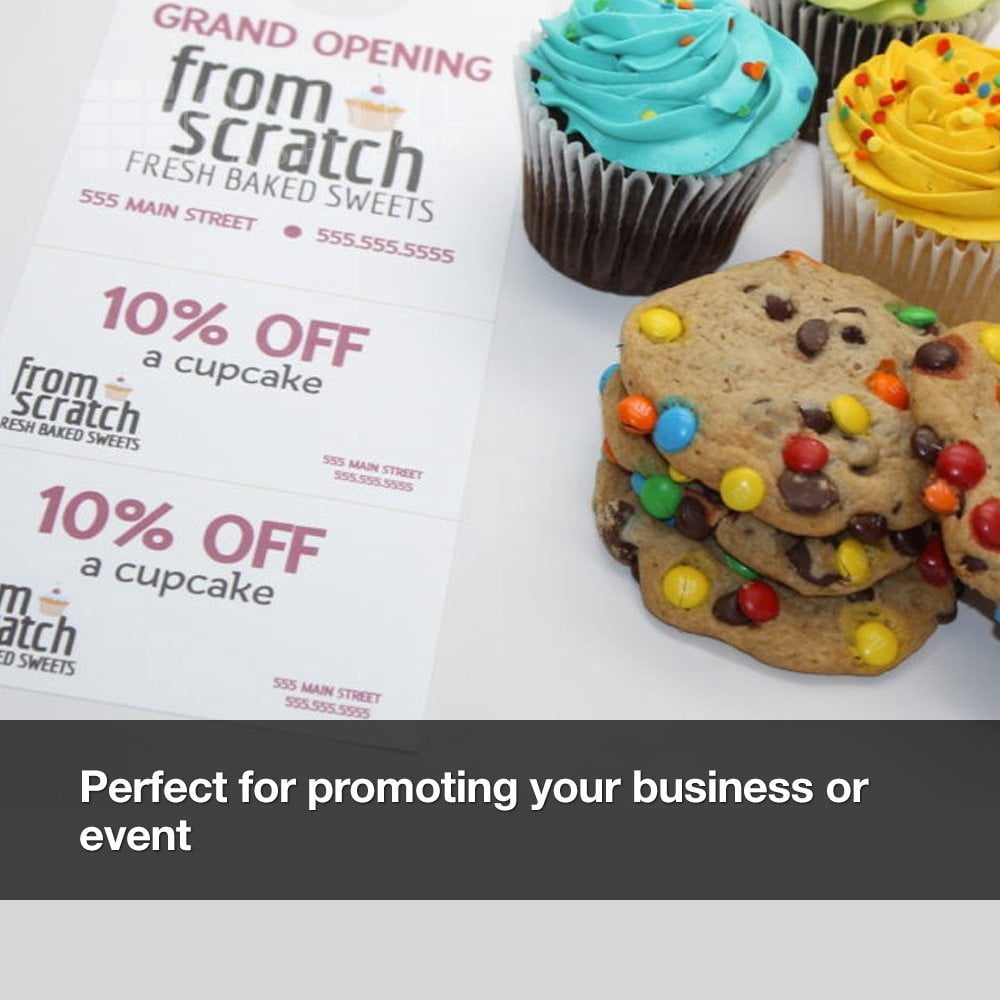 Online Labels - Door Hangers with Tear Away Cards - 4.25" x 11" - Cardstock - Inkjet/Laser Printer (100 Sheet Pack)