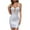 Silver, variant on IROINNID Sleeveless V-Neck Dress For Women Summer Fashion Nightclub Irregular Backless Hollow Bronzing Suspender Dress Solid Color Short Sheath Dress