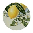 thumbnail image 4 of HAOXIT Round Watercolor Lemon Yellow White Table Cloth Table Cover Decorative for Holiday Picnic Party Dining Room Home Indoor Outdoor Decor 42-46, 4 of 8