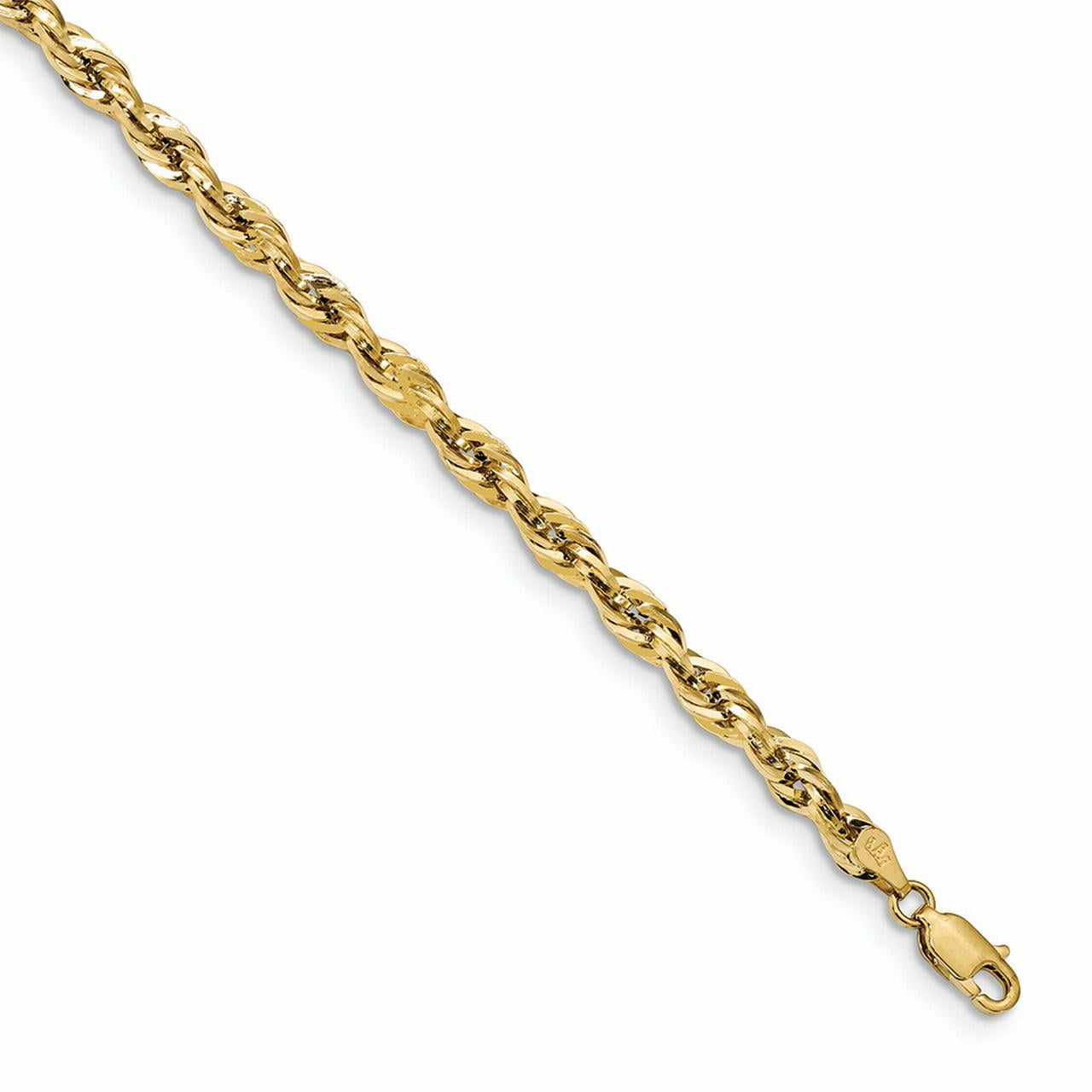 10K White Gold bracelet Bangle 7 in 4.25 mm Polished