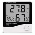 thumbnail image 3 of Mistaha Digital Humidity Meter Thermometer Indoor LCD Hygrometer Temperature Alarm Clock, 3 of 8