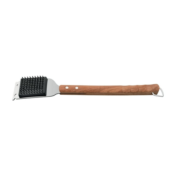 Tramontina Churrasco BBQ 18.6-Inch Stainless Steel Grill Brush with Wood Handle and Pointed Bristles