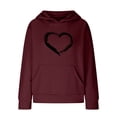 thumbnail image 2 of Mercatoo Teen Girls' Cute Sweatshirts with Hood Kids Oversized Long Sleeve Pullover Tops with Pocket Fall Winter School Trendy Clothes, 2 of 8