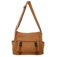 thumbnail image 1 of Bolsa de mensajero Casual Canvas College Student Bookbag Harajuku Satchels (marrón) Ehuebsd Para Estrenar, 1 of 9