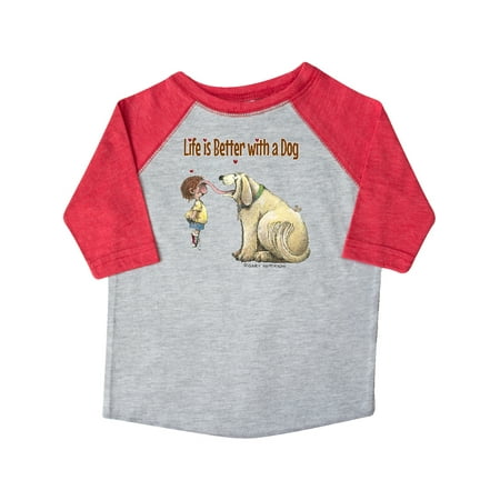

Inktastic Life is Better with a Dog Gift Toddler Boy or Toddler Girl T-Shirt