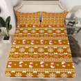 thumbnail image 2 of Manfei Happy New Year Full Size Sheets,Cute Christmas Snowmen Bed Sheets,Sweet Candy Cnae Sheet Sets For Teens,Luxury Bedroom Decor,4 Pieces, 2 of 7