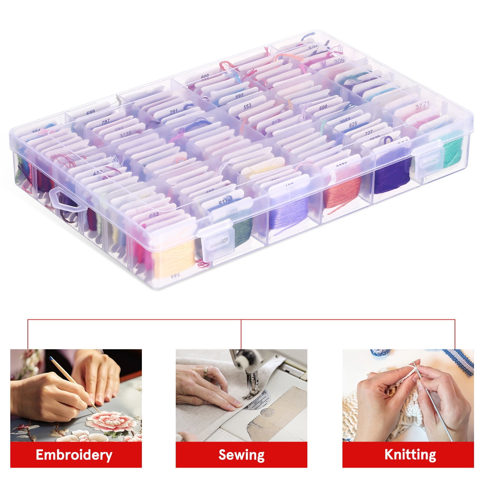 BESTOYARD Cotton Embroidery Floss Multi Color Threads for Cross Stitch and Friendship Bracelet Making