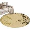thumbnail image 2 of Area Rug 48in, Watercolor Nature Asian Plant Floor Carpet Living Room Rug, Retro Chinese Painting Non-Slip Welcome Mat Indoor Rugs for Bedroom Dining Room, 2 of 9