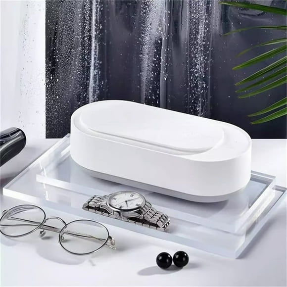 Limpiador portátil ultrasónico de joyería para anillos, collares, relojes, gafas y dentaduras postizas
