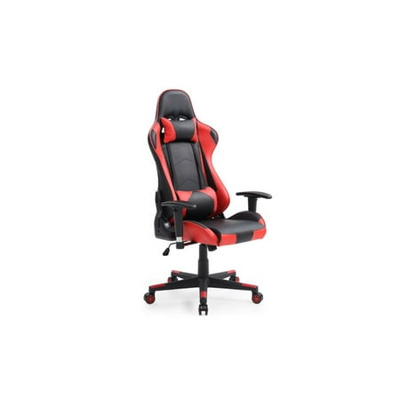 Hodedah Ultimate Gaming Chair With Headrest Pillow In Red