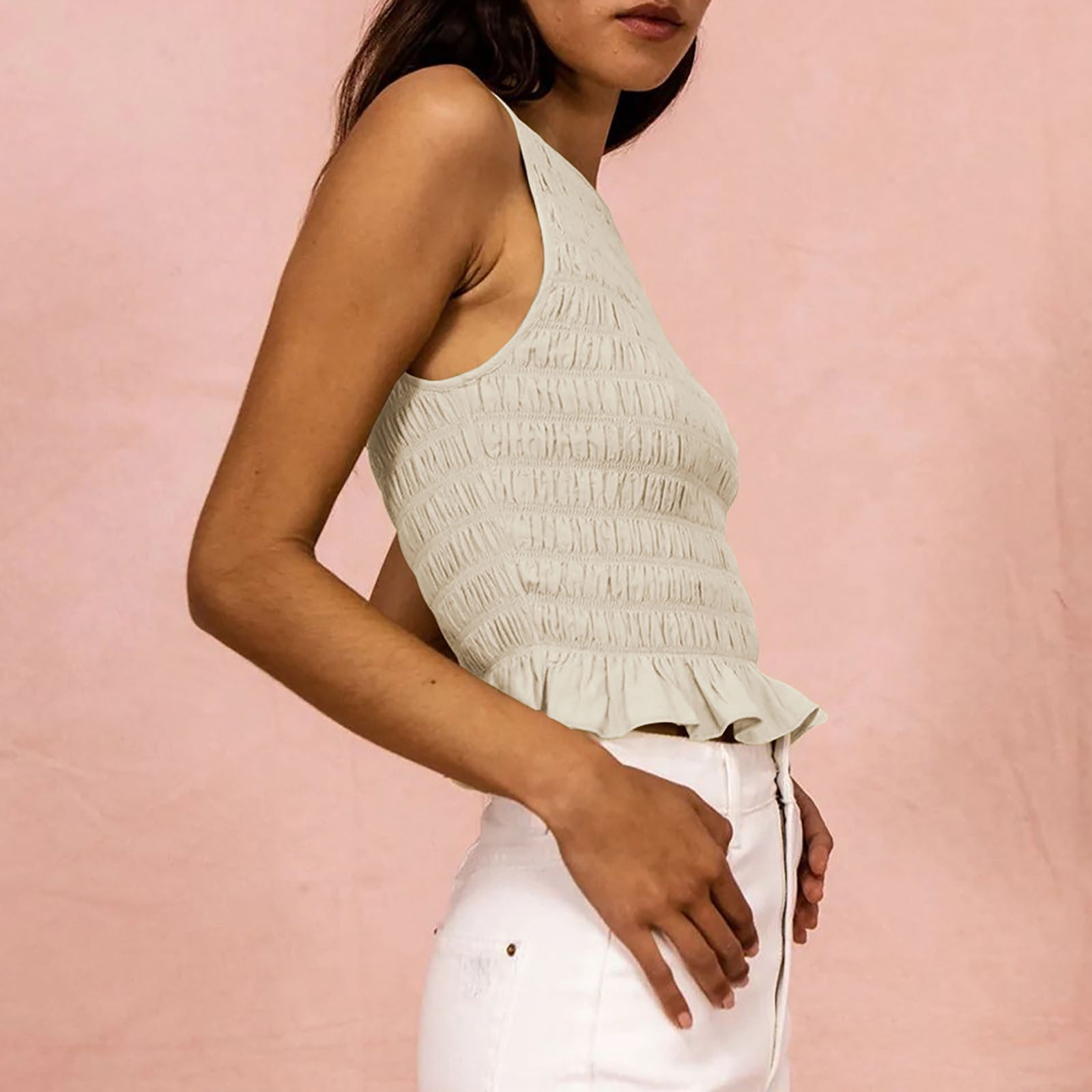 tank tops with elastic waist
