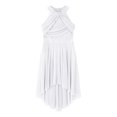 thumbnail image 3 of MSemis Enfants Filles Brillant Strass Sans Manches Justaucorps de Ballet Lyrique Jupe en Tulle Moderne Contemporain Blanc 14, 3 of 6