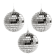thumbnail image 1 of Silver Disco Reflective Mirror Bolas de Navidad fáciles de colgar para Navidad, bodas, decoración de fiestas Zhivalor CPB-SSW179-3, 1 of 5