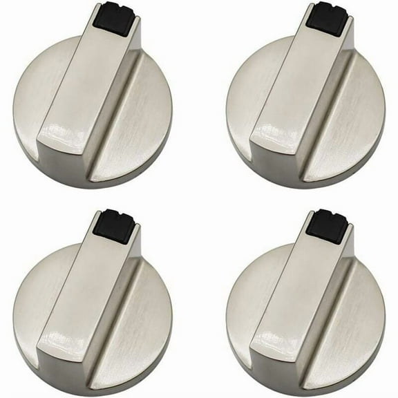 Universal Gas Stove Knobs - Set of 4 Metal Control Knobs 6mm Compatible with Most Stoves and Ovens