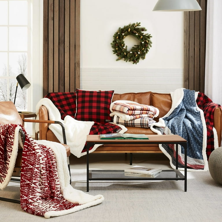 Cabin Plaid Throw and Pillow Set by Eddie Bauer 