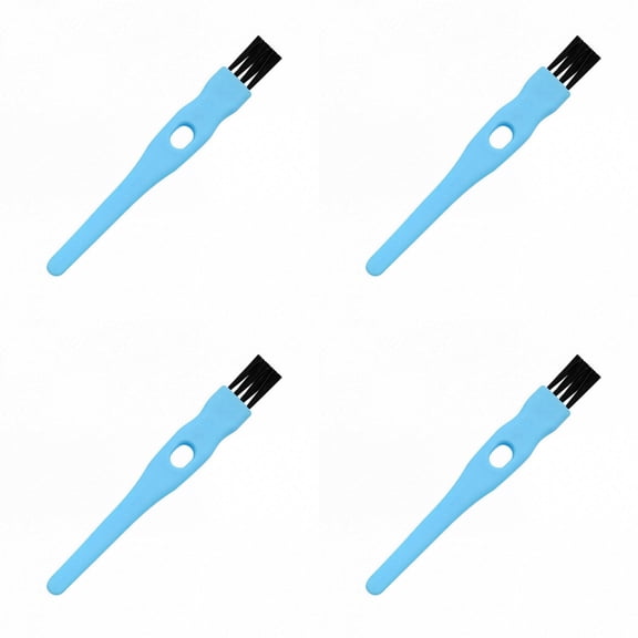 Mini Cleaning Brushes with Nylon Bristles, Garlic Masher Cleaning Brush, Precision Detail Cleaner for Razor, Nose Hair Trimmer, Mug Lid, Mosquito Lamp and Small Crevices, 4 Pcs, 4.33x0.55"