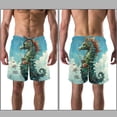 thumbnail image 3 of luoweisi Men's Beach Shorts Quick Dry Swim Trunks with Mesh Lining Seahorse XL, 3 of 5