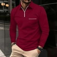 thumbnail image 2 of ZRBYWB Mens Shirts Men's Zipper Pocket Men's Long Sleeve Sports Shirts For Men Fashion, 2 of 5