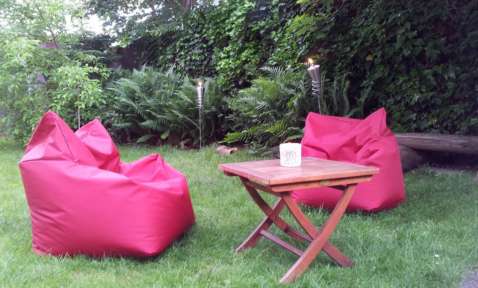 LAMINATED POSTER Torch Garden Red Armchair Holiday Garden Poster Print 24 x 36 by