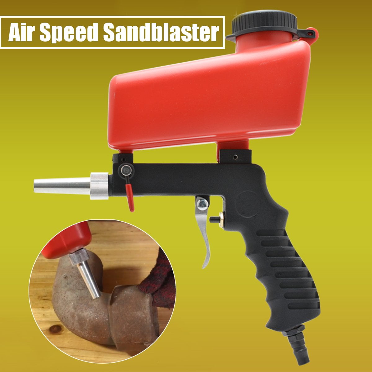 Handheld Flow Adjustment Air Speed Gun Sand Blaster Sandblaster Sandblasting 